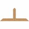 Ekena Millwork Portland Timber Gable Bracket, Western Red Cedar, 60"W x 27"H x 5 1/2"D x 5 1/2"F, 11/12 Pitch GBW060X27X0606POR00SWR - alternate 1